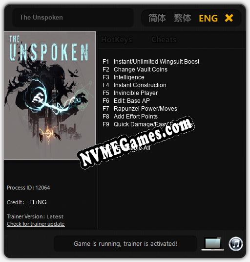 The Unspoken: Treinador (V1.0.90)