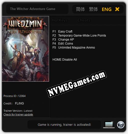 The Witcher Adventure Game: Cheats, Trainer +5 [FLiNG]