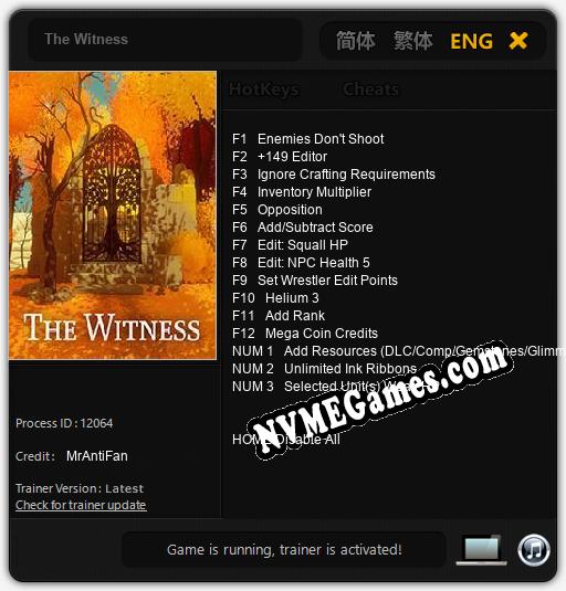 The Witness: Cheats, Trainer +15 [MrAntiFan]