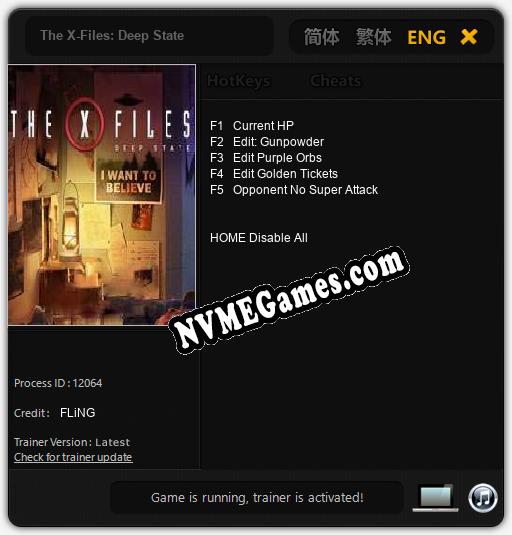 The X-Files: Deep State: Cheats, Trainer +5 [FLiNG]