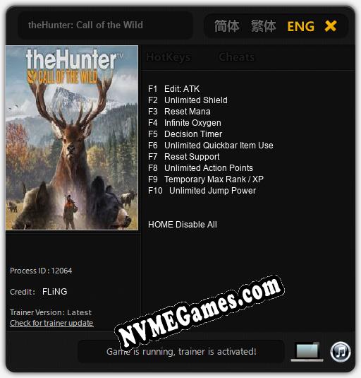 theHunter: Call of the Wild: Cheats, Trainer +10 [FLiNG]