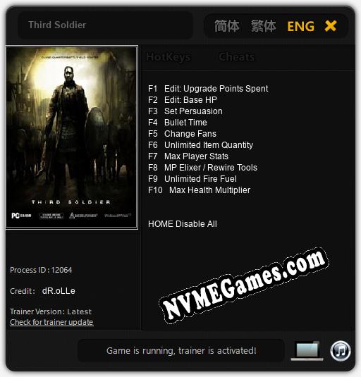 Third Soldier: Trainer +10 [v1.2]
