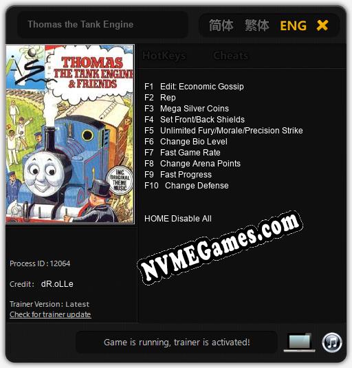 Treinador liberado para Thomas the Tank Engine [v1.0.7]