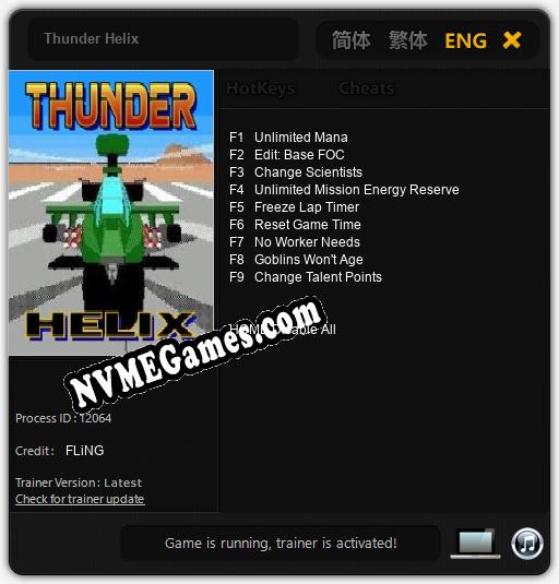 Thunder Helix: Treinador (V1.0.29)