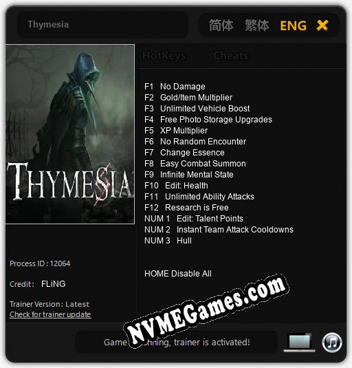 Thymesia: Cheats, Trainer +15 [FLiNG]