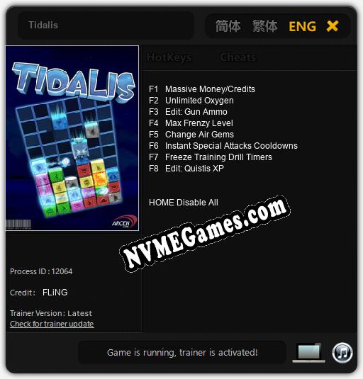 Tidalis: Treinador (V1.0.39)