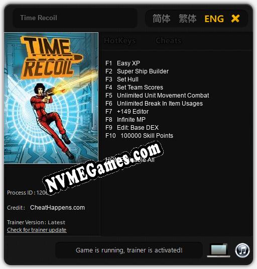 Time Recoil: Trainer +10 [v1.9]