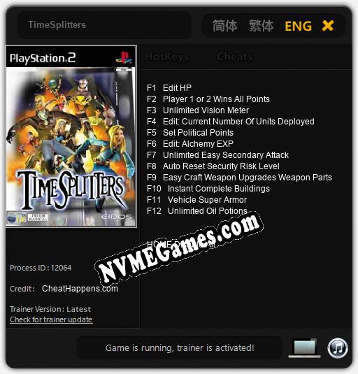 TimeSplitters: Treinador (V1.0.59)