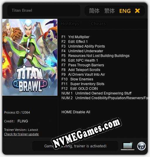 Titan Brawl: Cheats, Trainer +14 [FLiNG]