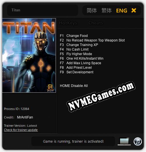 Titan: Trainer +9 [v1.6]