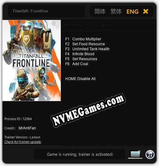 Titanfall: Frontline: Treinador (V1.0.69)