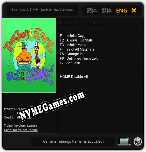 ToeJam & Earl: Back in the Groove: Cheats, Trainer +7 [dR.oLLe]