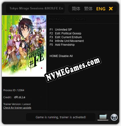 Tokyo Mirage Sessions &9839;FE Encore: Trainer +5 [v1.7]