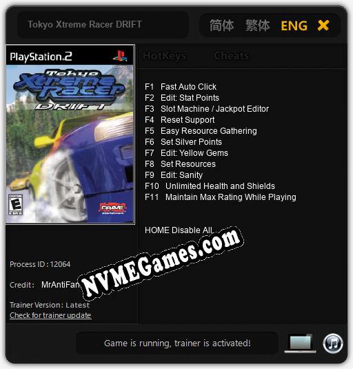 Tokyo Xtreme Racer DRIFT: Cheats, Trainer +11 [MrAntiFan]