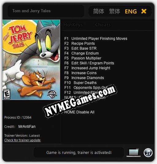 Tom and Jerry Tales: Cheats, Trainer +13 [MrAntiFan]