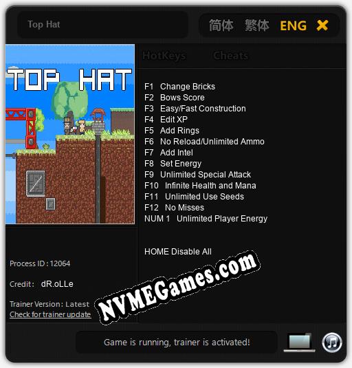 Top Hat: Trainer +13 [v1.4]