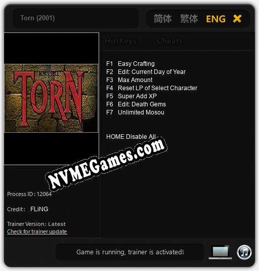 Torn (2001): Treinador (V1.0.65)