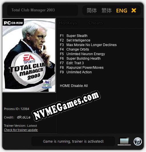 Total Club Manager 2003: Treinador (V1.0.75)