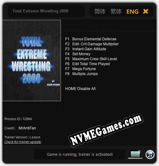 Treinador liberado para Total Extreme Wrestling 2008 [v1.0.3]