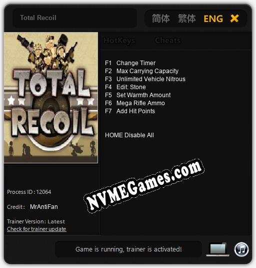 Total Recoil: Trainer +7 [v1.7]