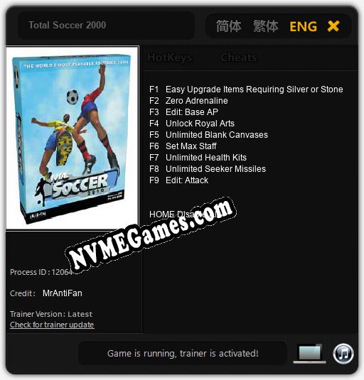 Total Soccer 2000: Treinador (V1.0.76)