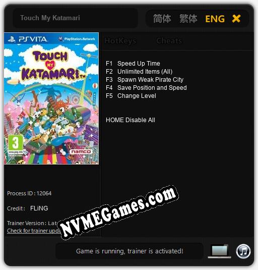 Touch My Katamari: Cheats, Trainer +5 [FLiNG]