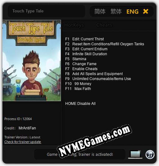 Touch Type Tale: Treinador (V1.0.76)