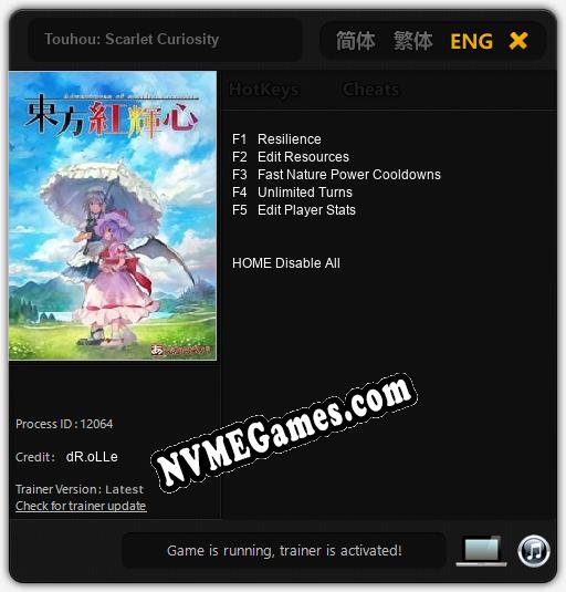 Touhou: Scarlet Curiosity: Trainer +5 [v1.9]