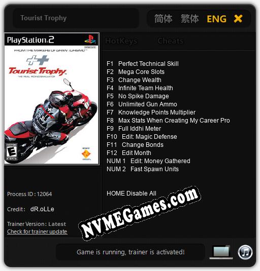 Tourist Trophy: Cheats, Trainer +14 [dR.oLLe]