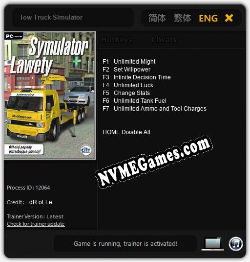 Tow Truck Simulator: Cheats, Trainer +7 [dR.oLLe]