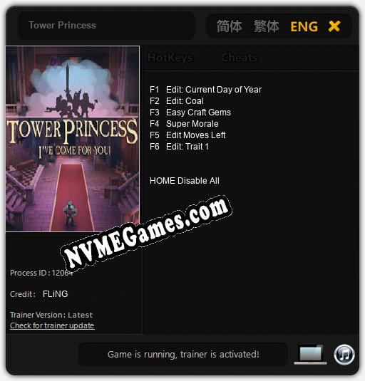 Treinador liberado para Tower Princess [v1.0.2]