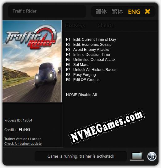 Traffic Rider: Cheats, Trainer +9 [FLiNG]