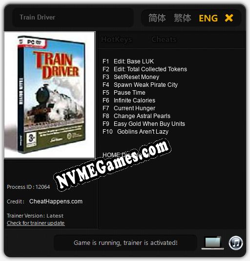 Treinador liberado para Train Driver [v1.0.1]