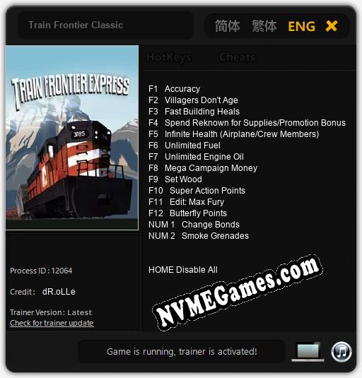 Train Frontier Classic: Treinador (V1.0.33)