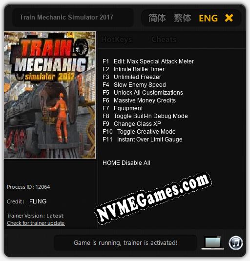 Train Mechanic Simulator 2017: Cheats, Trainer +11 [FLiNG]