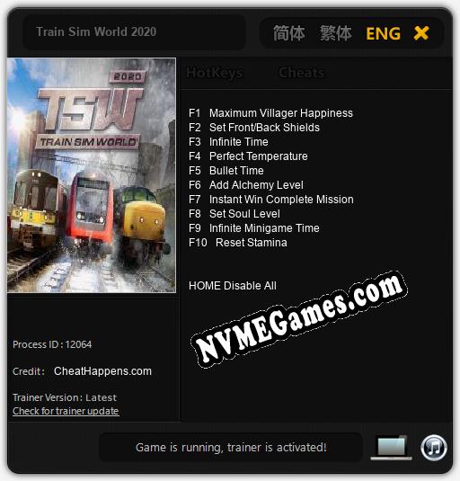 Train Sim World 2020: Trainer +10 [v1.3]