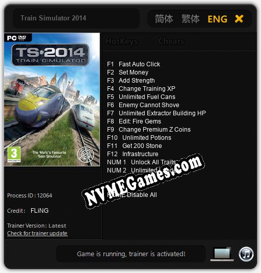 Train Simulator 2014: Cheats, Trainer +14 [FLiNG]