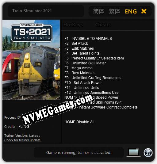 Train Simulator 2021: Trainer +15 [v1.9]