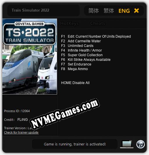 Treinador liberado para Train Simulator 2022 [v1.0.8]