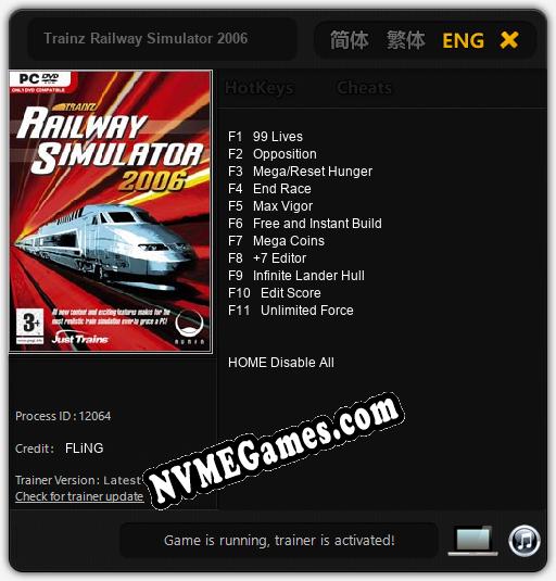 Trainz Railway Simulator 2006: Cheats, Trainer +11 [FLiNG]