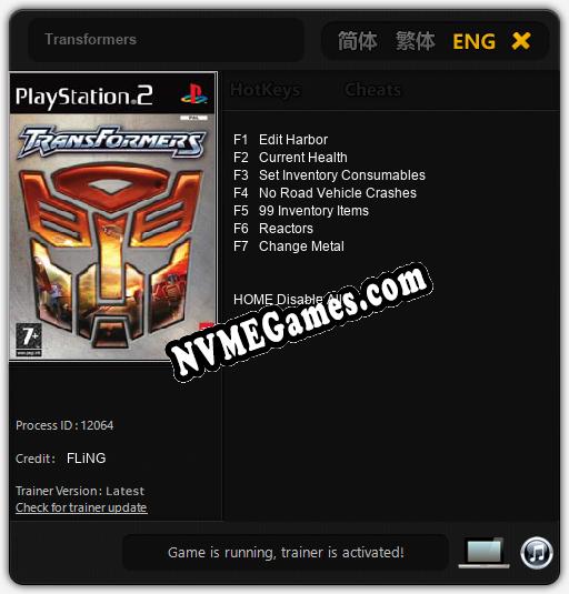 Transformers: Treinador (V1.0.82)