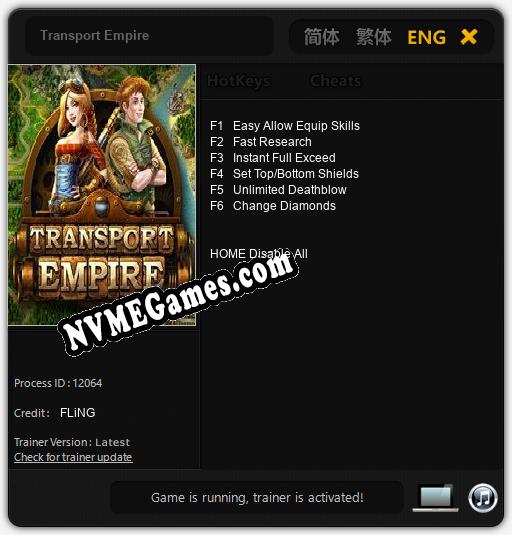 Transport Empire: Treinador (V1.0.10)