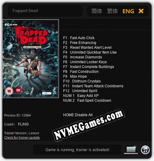 Trapped Dead: Trainer +14 [v1.9]