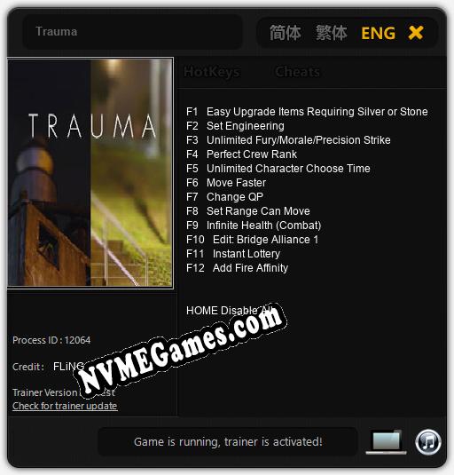 Trauma: Treinador (V1.0.96)