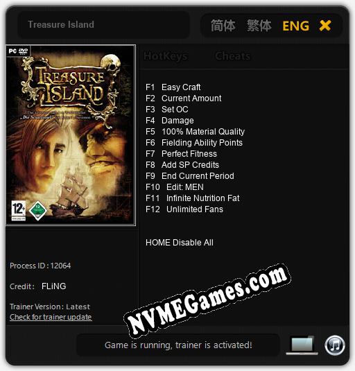 Treasure Island: Treinador (V1.0.52)