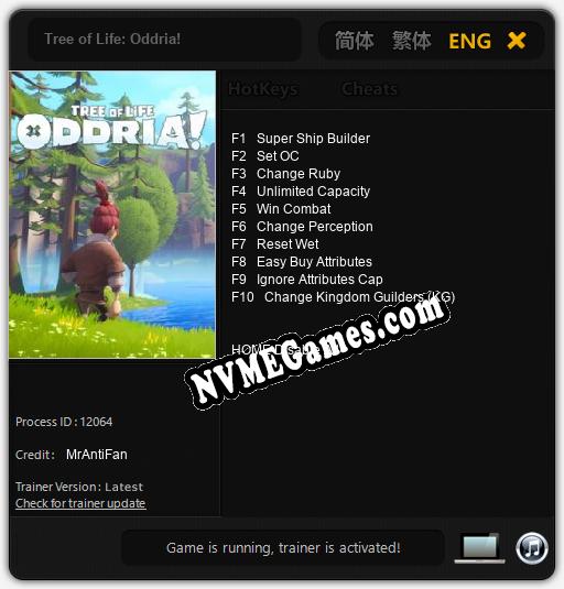 Tree of Life: Oddria!: Trainer +10 [v1.2]