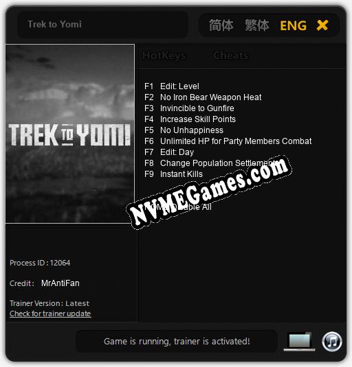 Trek to Yomi: Trainer +9 [v1.7]