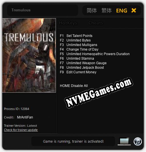 Tremulous: Trainer +9 [v1.9]