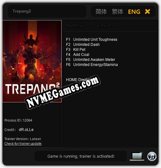 Treinador liberado para Trepang2 [v1.0.4]