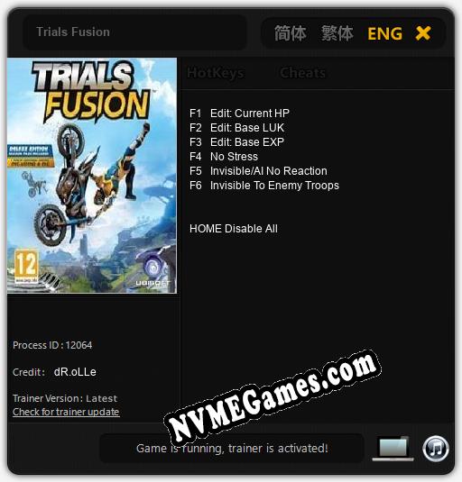 Trials Fusion: Treinador (V1.0.60)